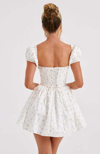 Penelope Mini Dress - Blush Floral Print - glavon