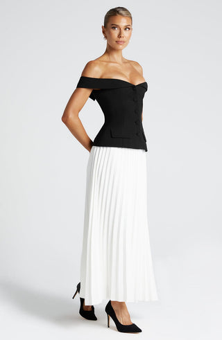 Penny Midi Skirt - Ivory - glavon