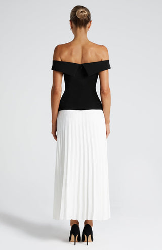 Penny Midi Skirt - Ivory - glavon