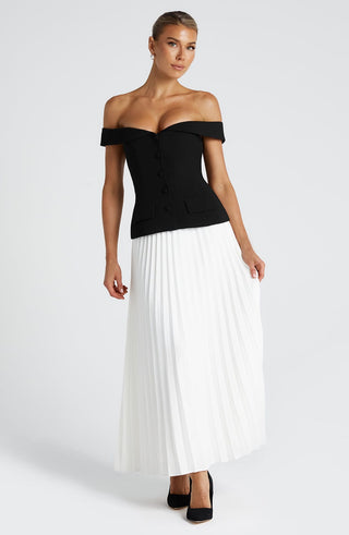 Penny Midi Skirt - Ivory - glavon