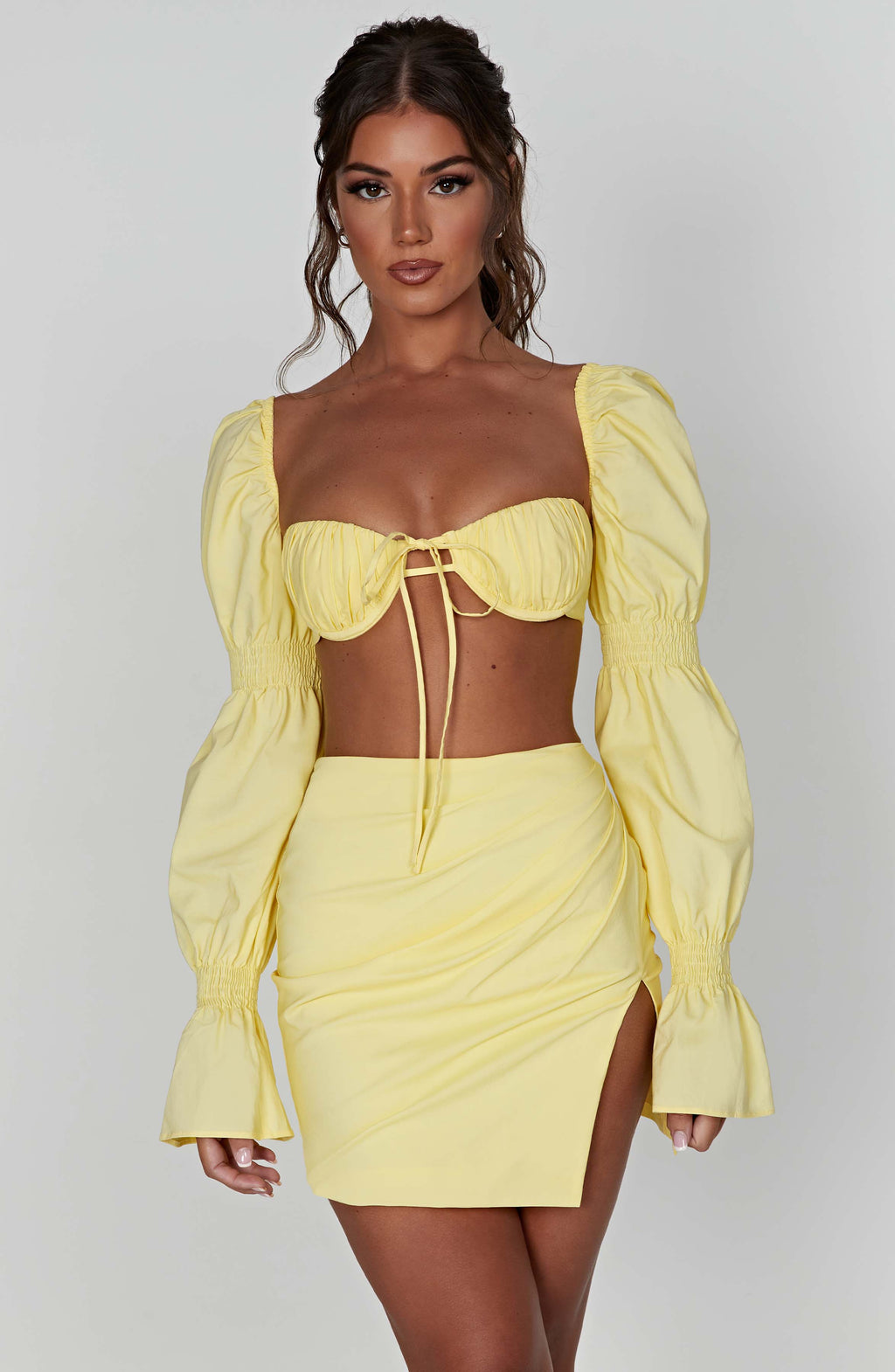 Perla Mini Skirt - Lemon - Napalia