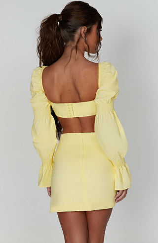 Perla Mini Skirt - Lemon - glavon