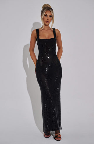 Petra Maxi Dress - Black - glavon