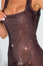 Petra Mini Dress - Plum Brown - Napalia