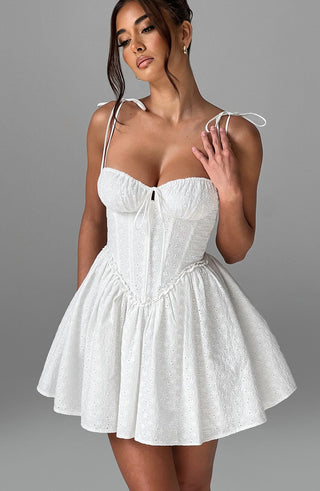 Phoebe Mini Dress - Ivory - glavon