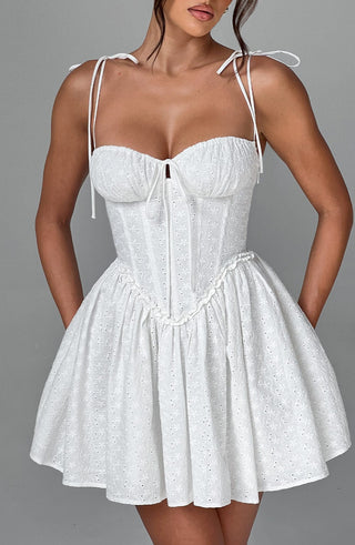 Phoebe Mini Dress - Ivory - glavon