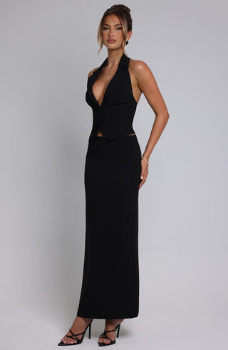 Piper Maxi Skirt - Black - glavon