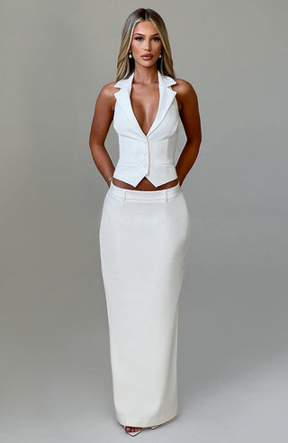 Piper Maxi Skirt - Ivory - glavon