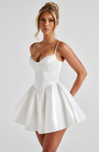 Poppy Mini Dress - Ivory - glavon
