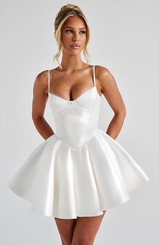 Poppy Mini Dress - Ivory - glavon