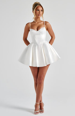Poppy Mini Dress - Ivory - glavon