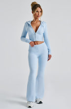 Portia Knit Hoodie - Baby Blue - Napalia