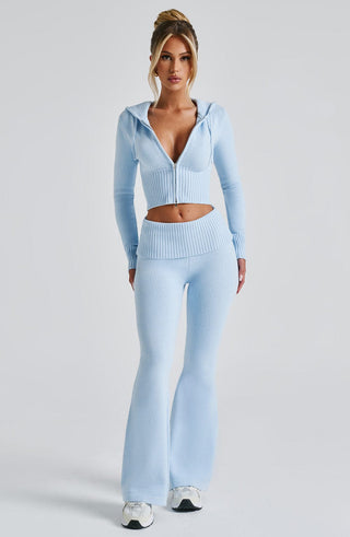 Portia Knit Pants - Baby Blue - glavon