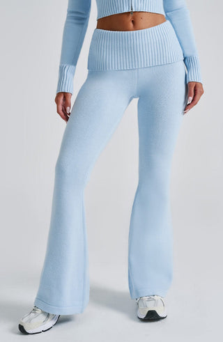Portia Knit Pants - Baby Blue - glavon
