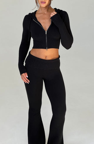 Portia Knit Pants - Black - glavon