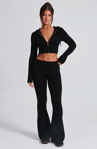 Portia Knit Pants - Black - glavon