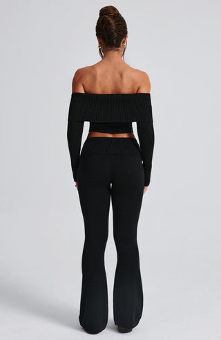 Portia Knit Pants - Black - glavon