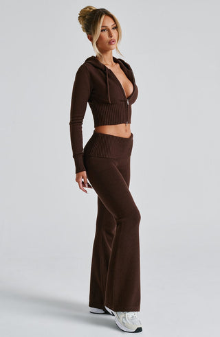 Portia Knit Pants - Chocolate - glavon