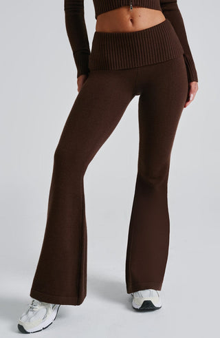 Portia Knit Pants - Chocolate - glavon