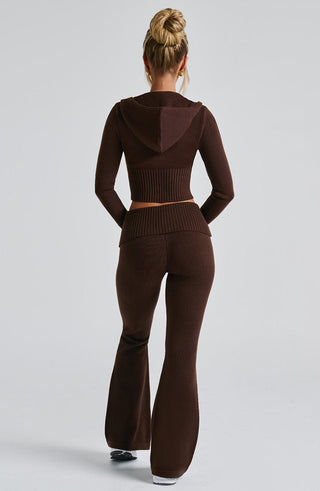 Portia Knit Pants - Chocolate - glavon