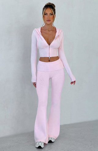 Portia Knit Pants - Pink - glavon