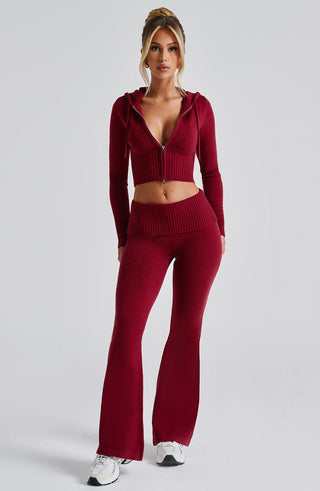 Portia Knit Pants - Red - glavon