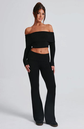 Portia Knit Top - Black - glavon