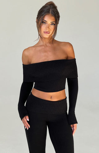 Portia Knit Top - Black - glavon