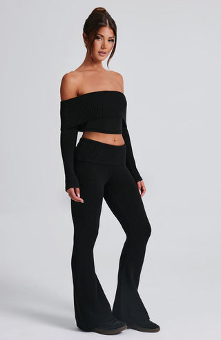 Portia Knit Top - Black - glavon