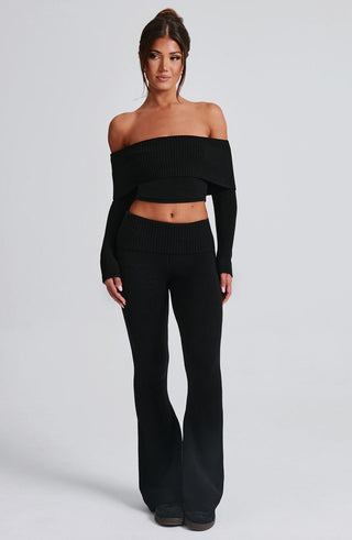 Portia Knit Top - Black - glavon
