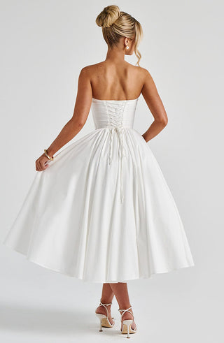 Prim Midi Dress - Ivory - glavon