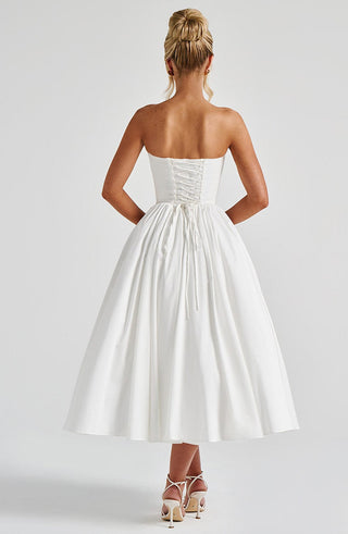Prim Midi Dress - Ivory - glavon