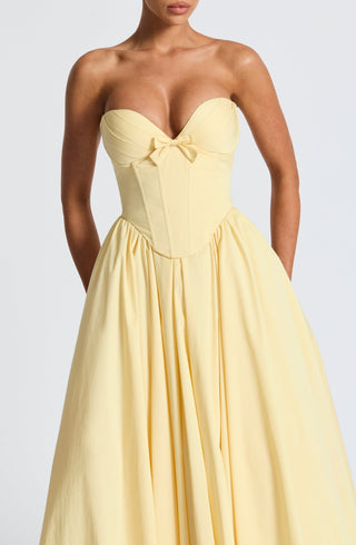 Prim Midi Dress - Lemon - glavon