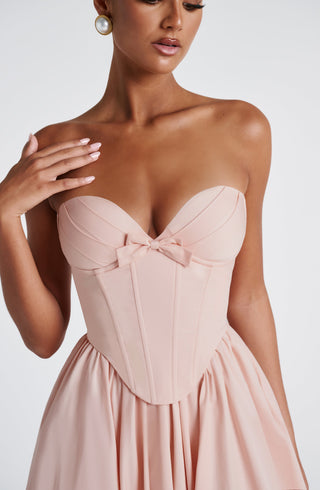 Prim Midi Dress - Soft Peach - glavon