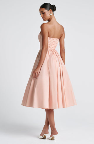 Prim Midi Dress - Soft Peach - glavon