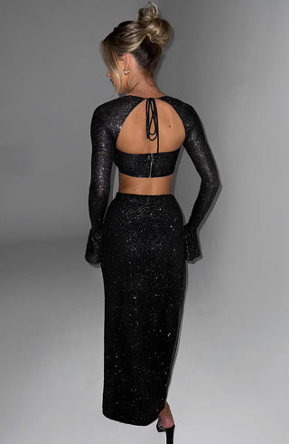 Priscilla Top - Black Sparkle - glavon