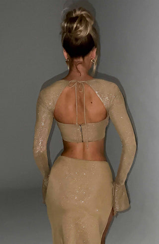 Priscilla Top - Gold Sparkle - glavon