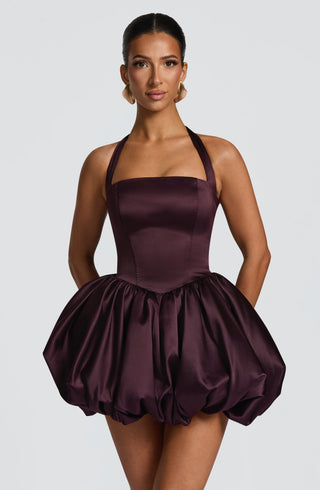 Prudence Mini Dress - Plum - glavon