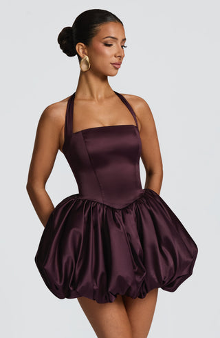 Prudence Mini Dress - Plum - glavon