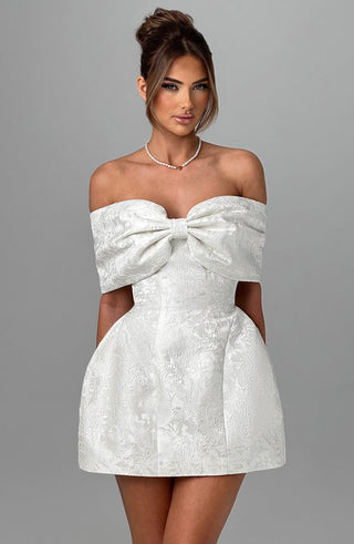 Raquel Mini Dress - Ivory - glavon
