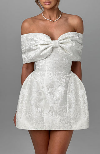 Raquel Mini Dress - Ivory - glavon