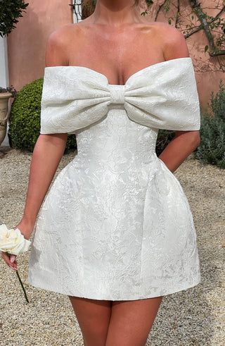Raquel Mini Dress - Ivory - glavon