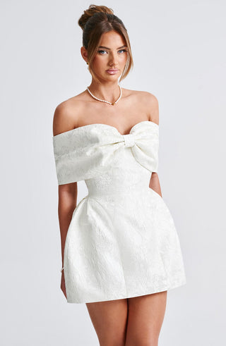 Raquel Mini Dress - Ivory - glavon
