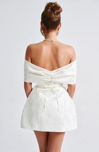 Raquel Mini Dress - Ivory - glavon