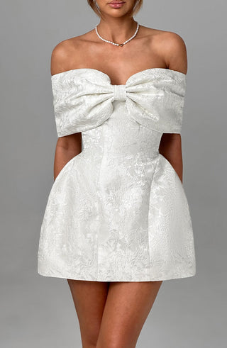 Raquel Mini Dress - Ivory - glavon