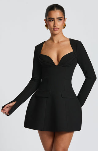Regina Mini Dress - Black - glavon