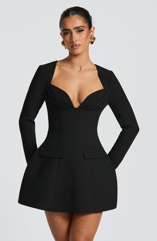 Regina Mini Dress - Black - glavon