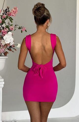 Ria Mini Dress - Hot Pink - glavon