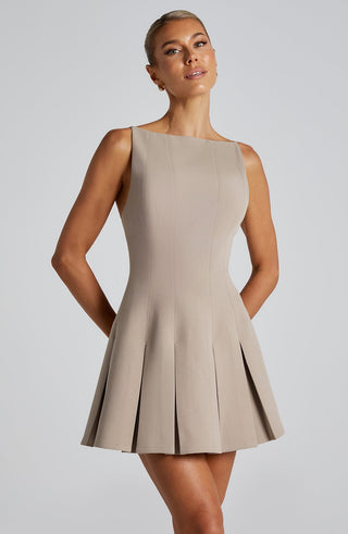 Rory Mini Dress - Taupe - glavon