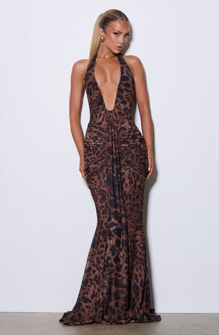 Rosetta Maxi Dress - Leopard Print - glavon